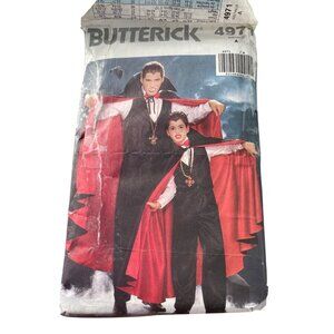 Butterick 4971 Mens Dracula Vampire Costume Sewing Pattern Size XS-Large CUT